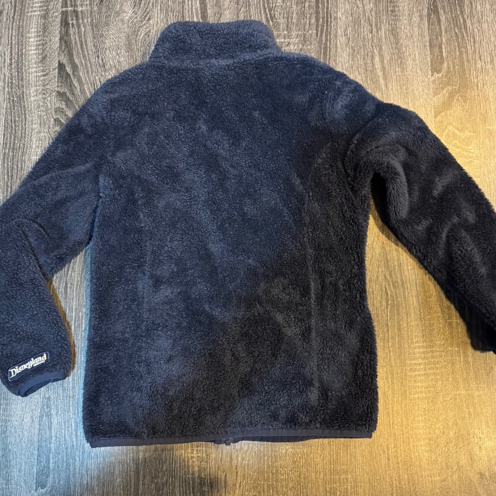 Disney Parks Cinderella's Castle Sherpa Fleece Jacket Navy Blue Women's Size XS - Picture 3 of 9